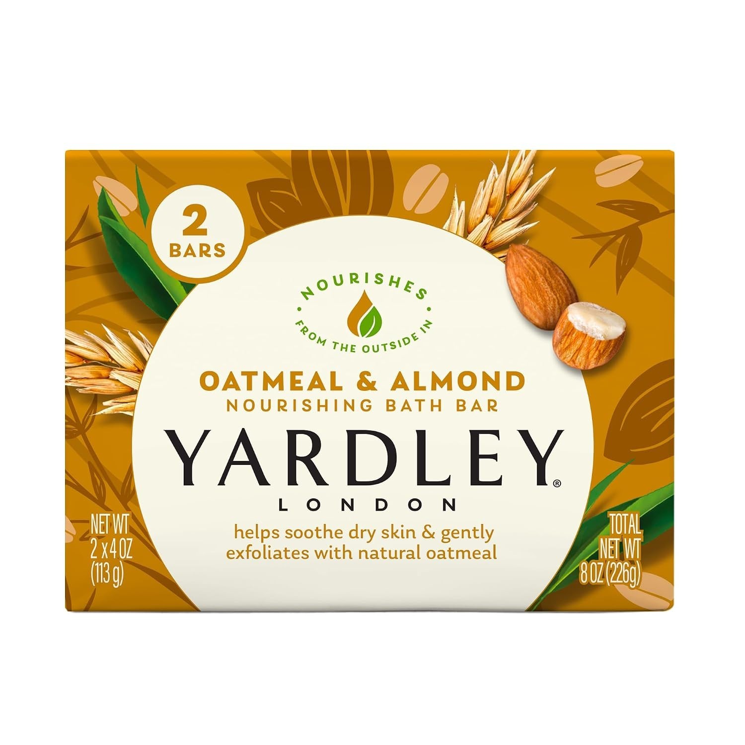 Moisturizing Almond & Oatmeal Soap (2 Bars) – Gentle Exfoliation for Smooth Skin