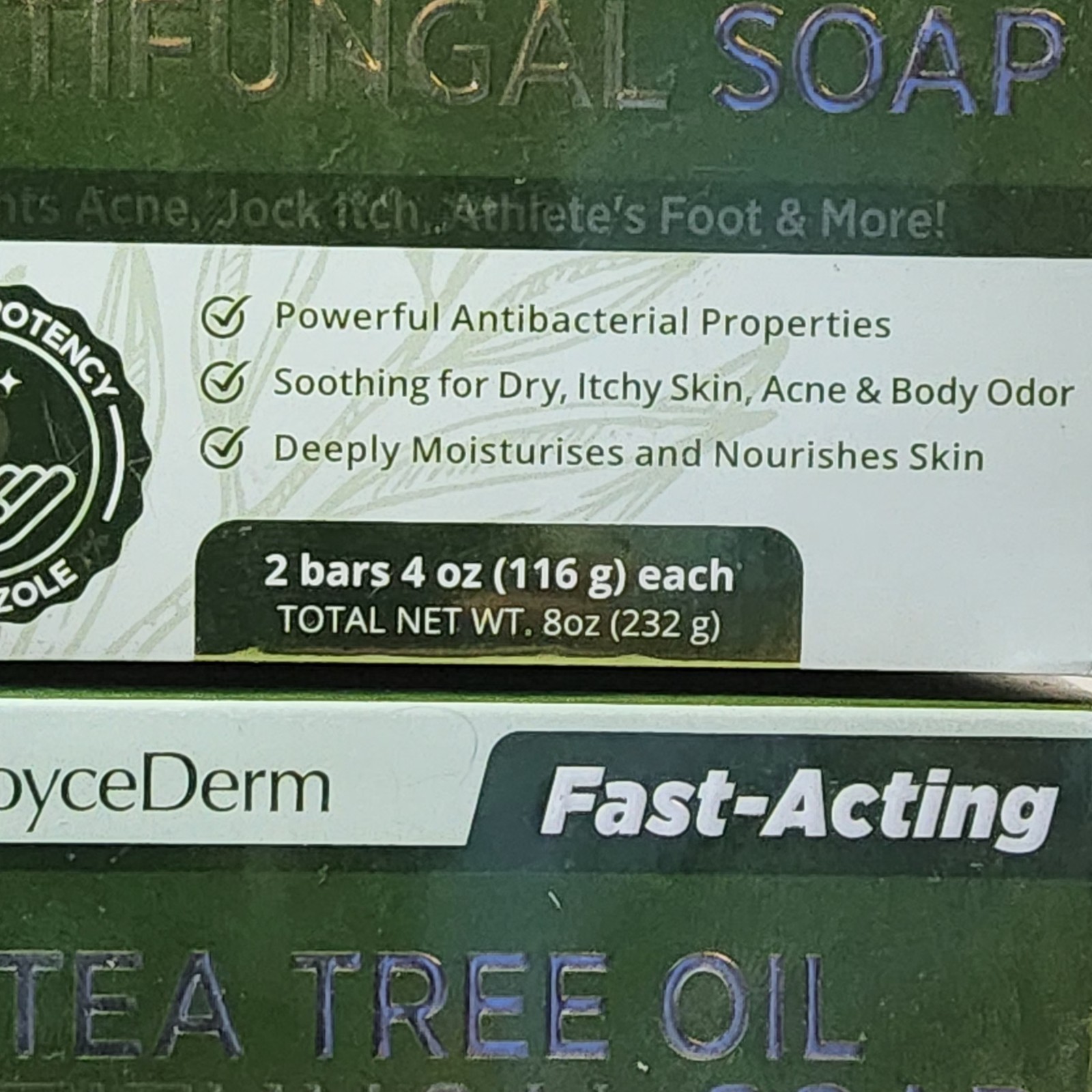 4 Bars – Roycederm Tea Tree Oil Antifungal Soap – 4 oz EACH Bar – Exp 12/2027