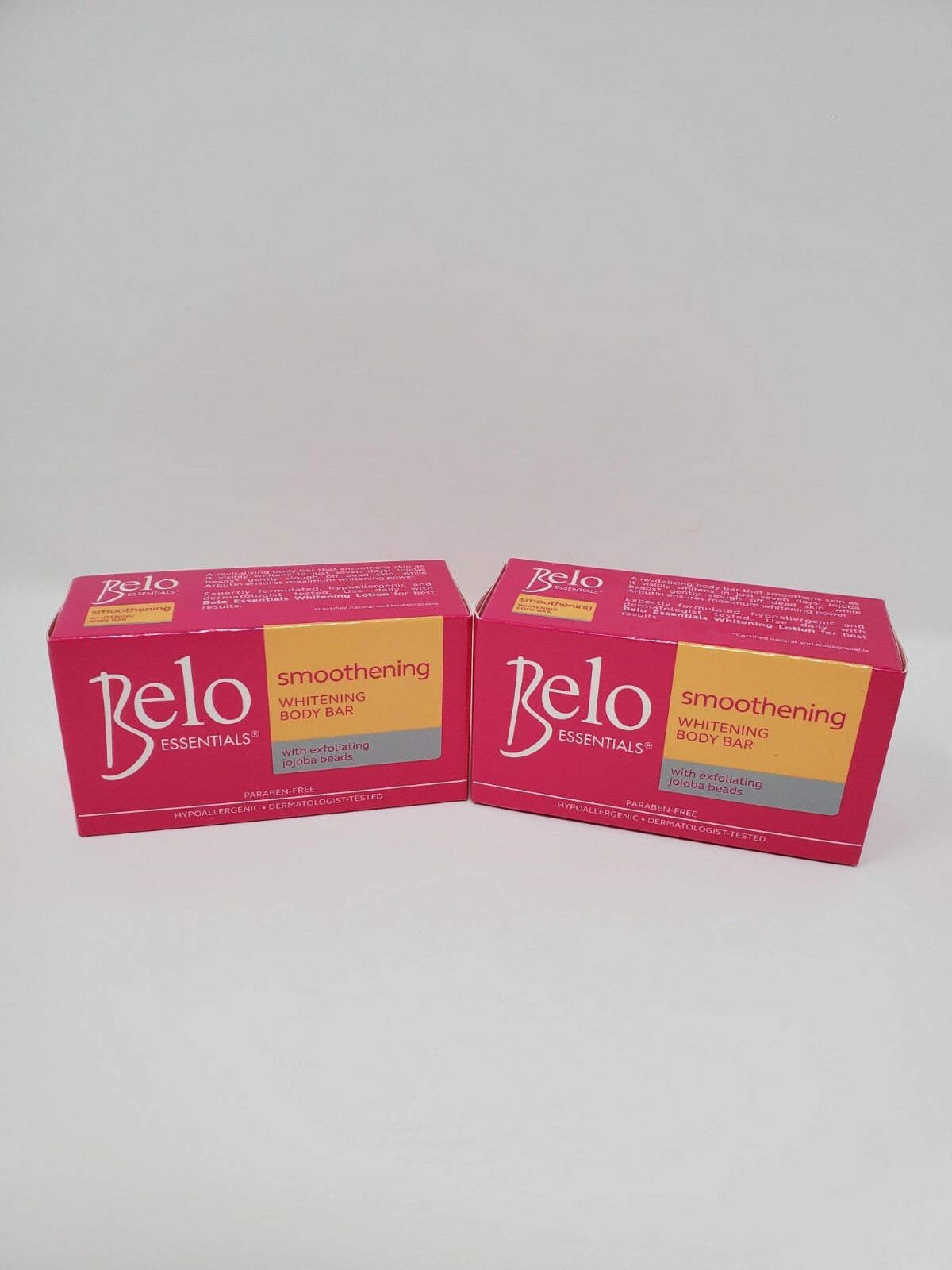 Belo Essentials Smoothening Whitening Body Soap (Pink) 135g (Lot of 2)