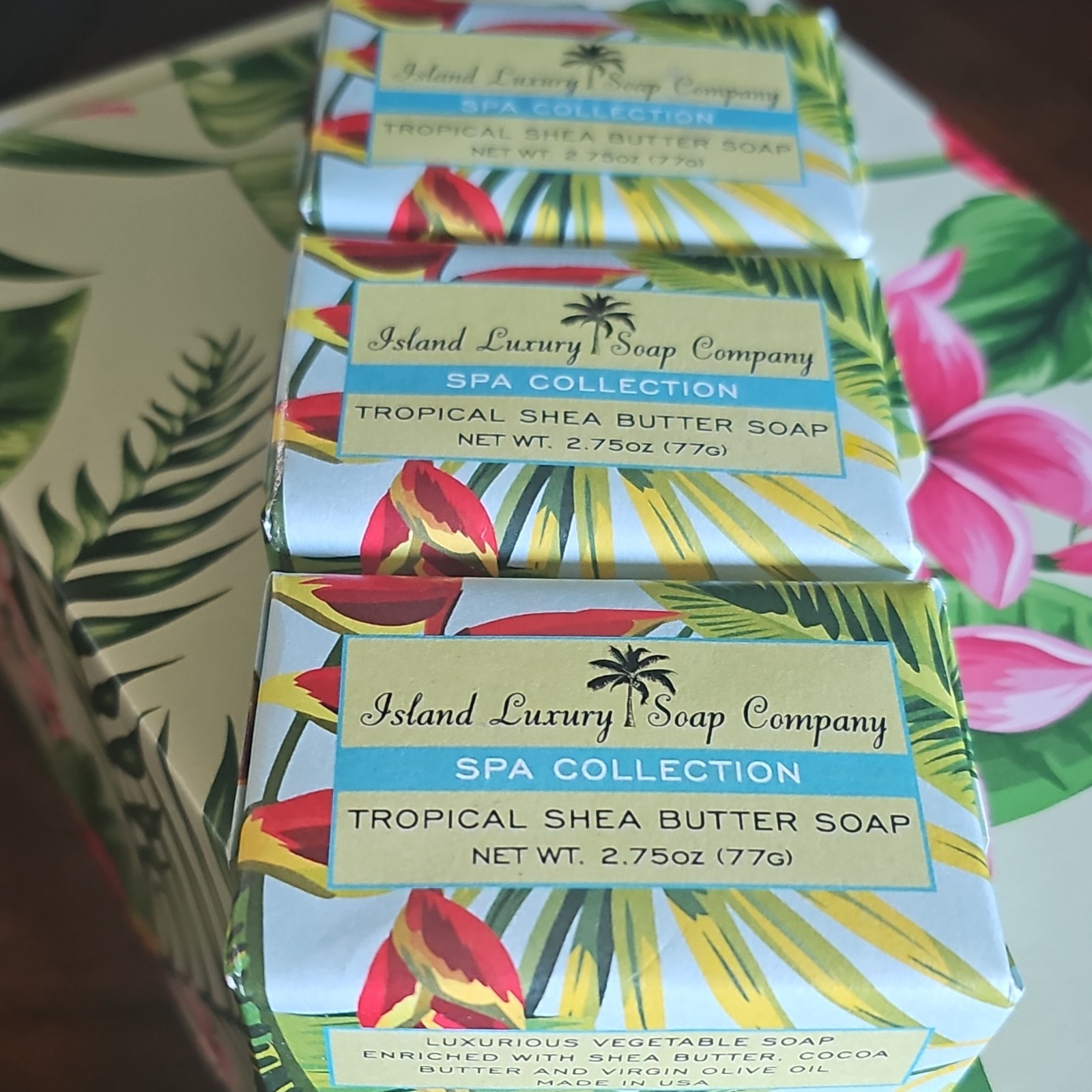 Island Luxury Soap Company Spa Collection Tropical Shea Butter NET WT 2.75 Oz