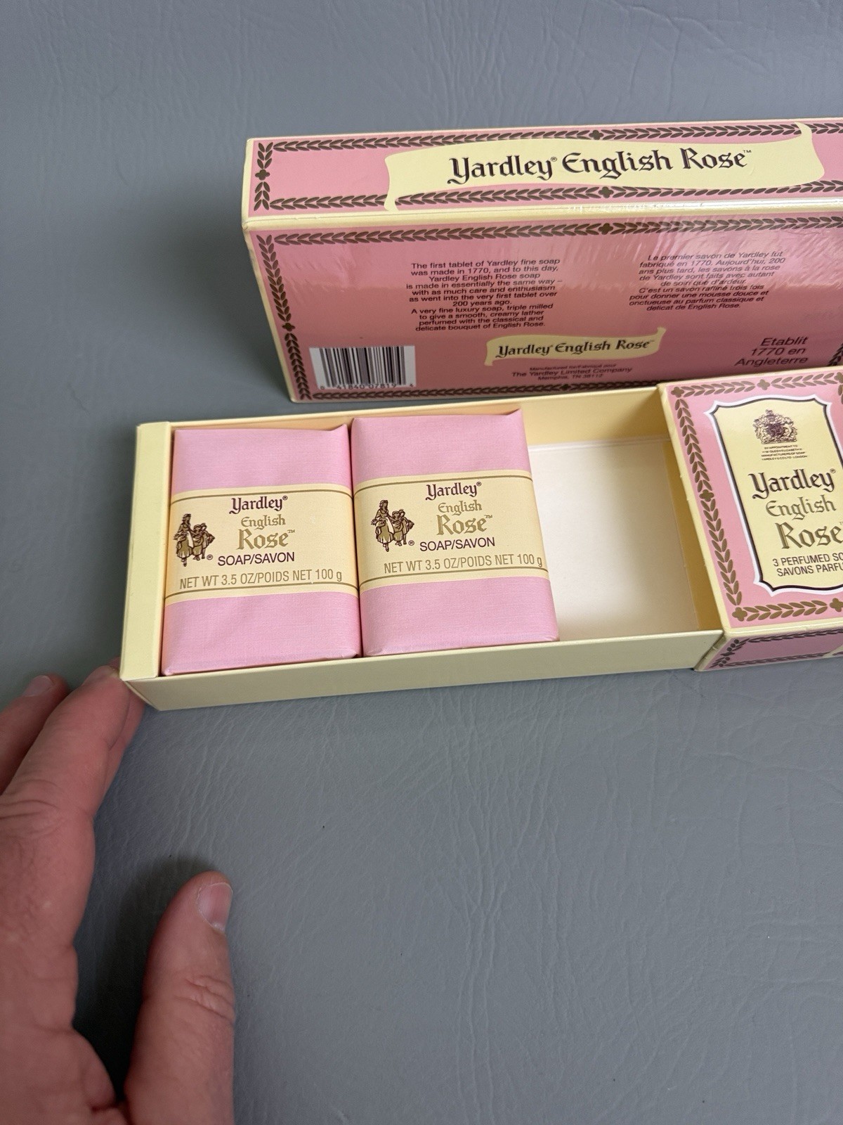 Yardley English Rose Perfumed Soaps 5 Body 3.5 ozs. Bars