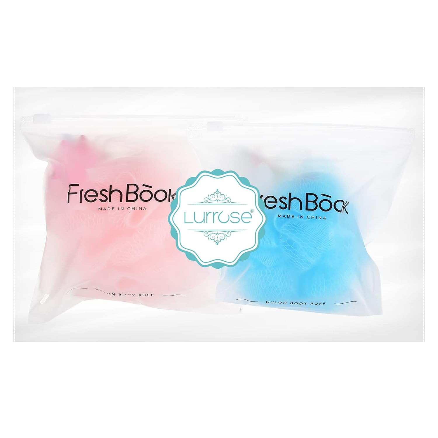 2pcs Unicorn Shower Loofah Exfoliating Mesh Ball Pouf Bath As Shown