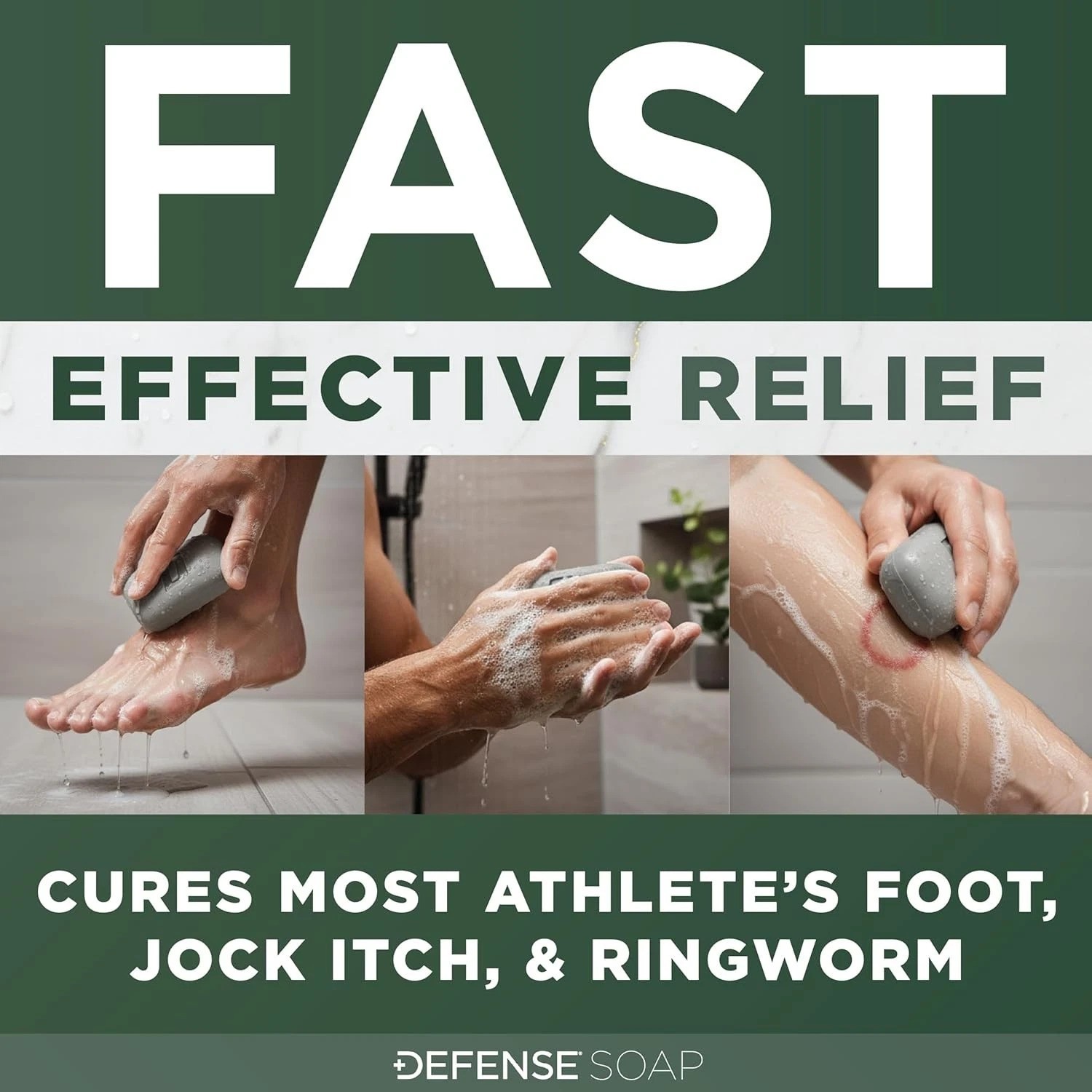 Defense Antifungal Bar Soap 2-Pack | Effective Jock Itch & Athlete’s Foot Relief