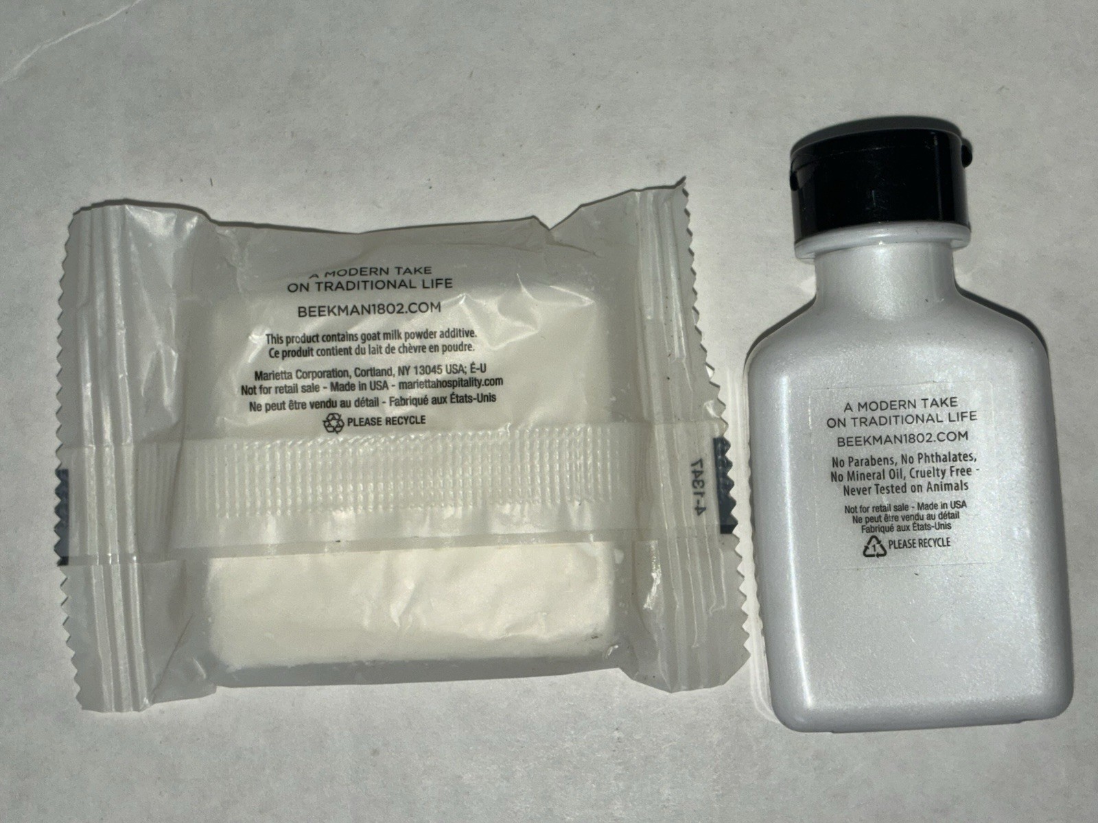 BEEKMAN 1802 FRESH AIR GOAT MILK CLEANSING BAR & Shower Gel TRAVEL SIZE