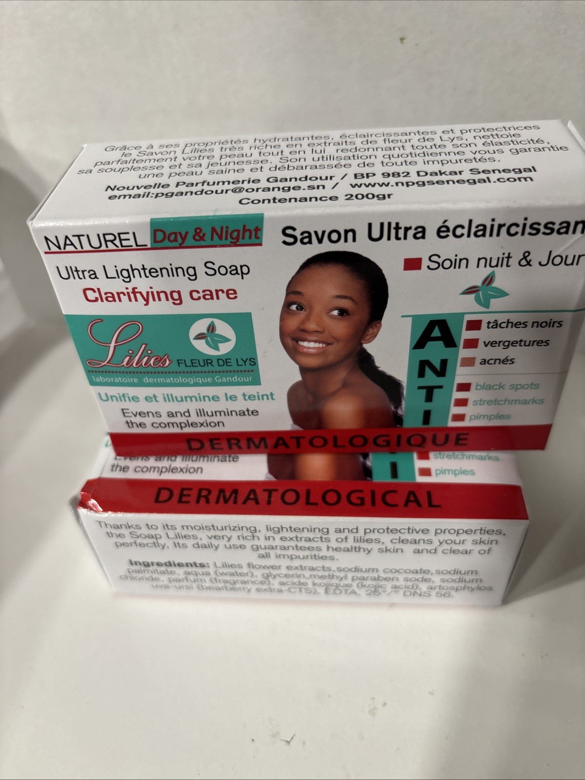 Lilies Natural Ultra Lightening Soap Bar 200gr Pack 2