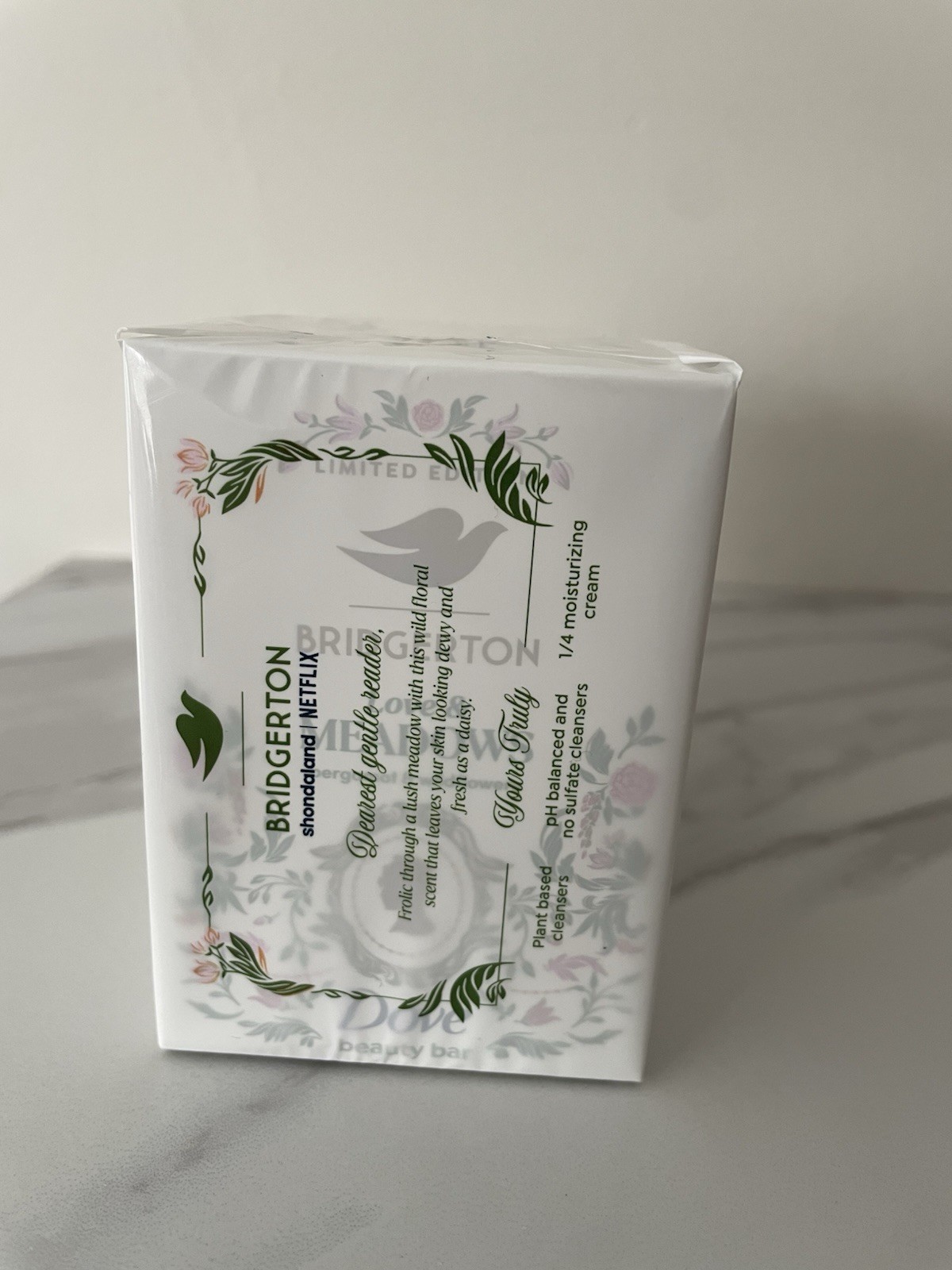 4 x Bridgerton Dove Love & Meadows Bergamot Wildflowers Beauty Bar Soap Soaps