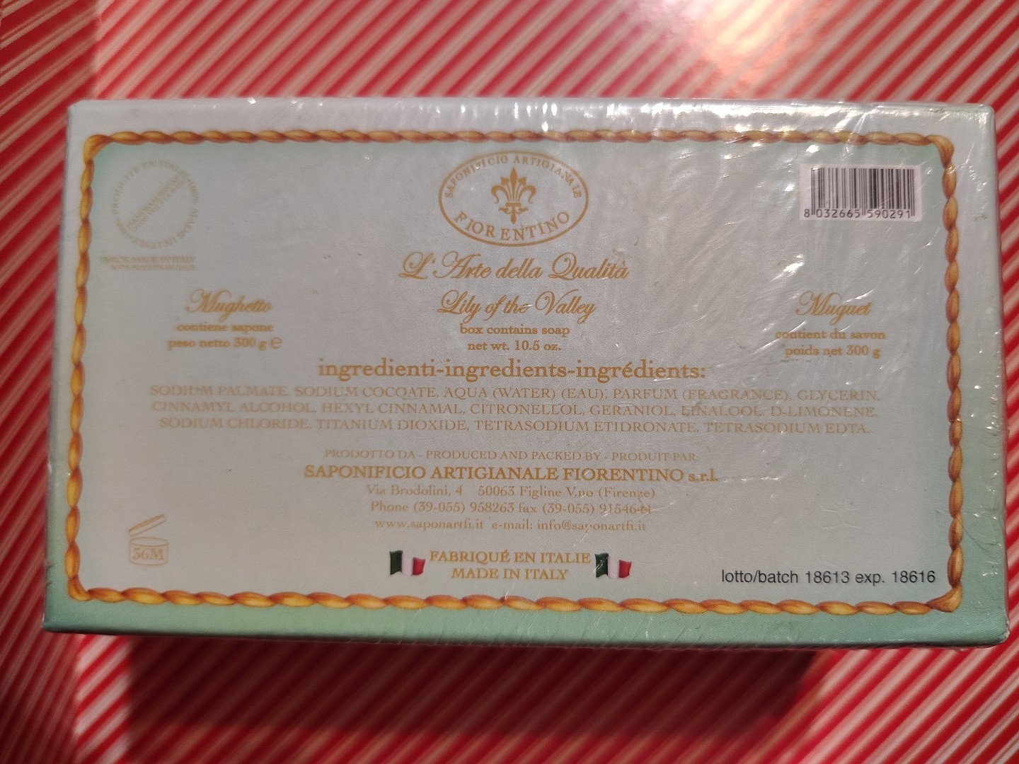 Saponificio Artigianale Fiorentino MUGHETTO 10.5oz Made In Italy