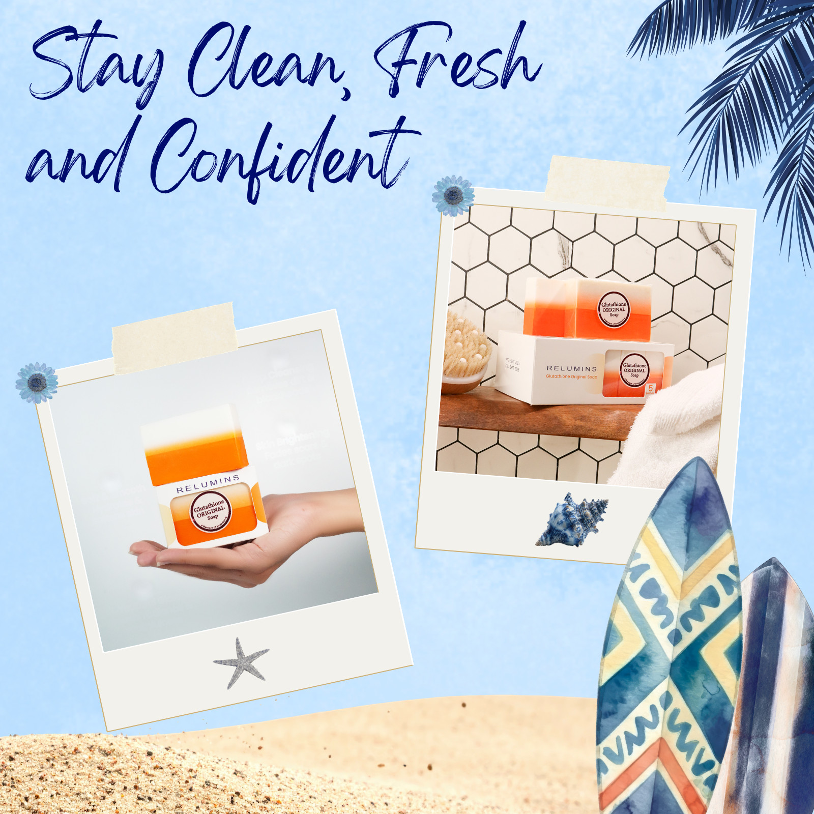Relumins Kojic Acid & Glutathione Dual Lightening Bleaching Soap