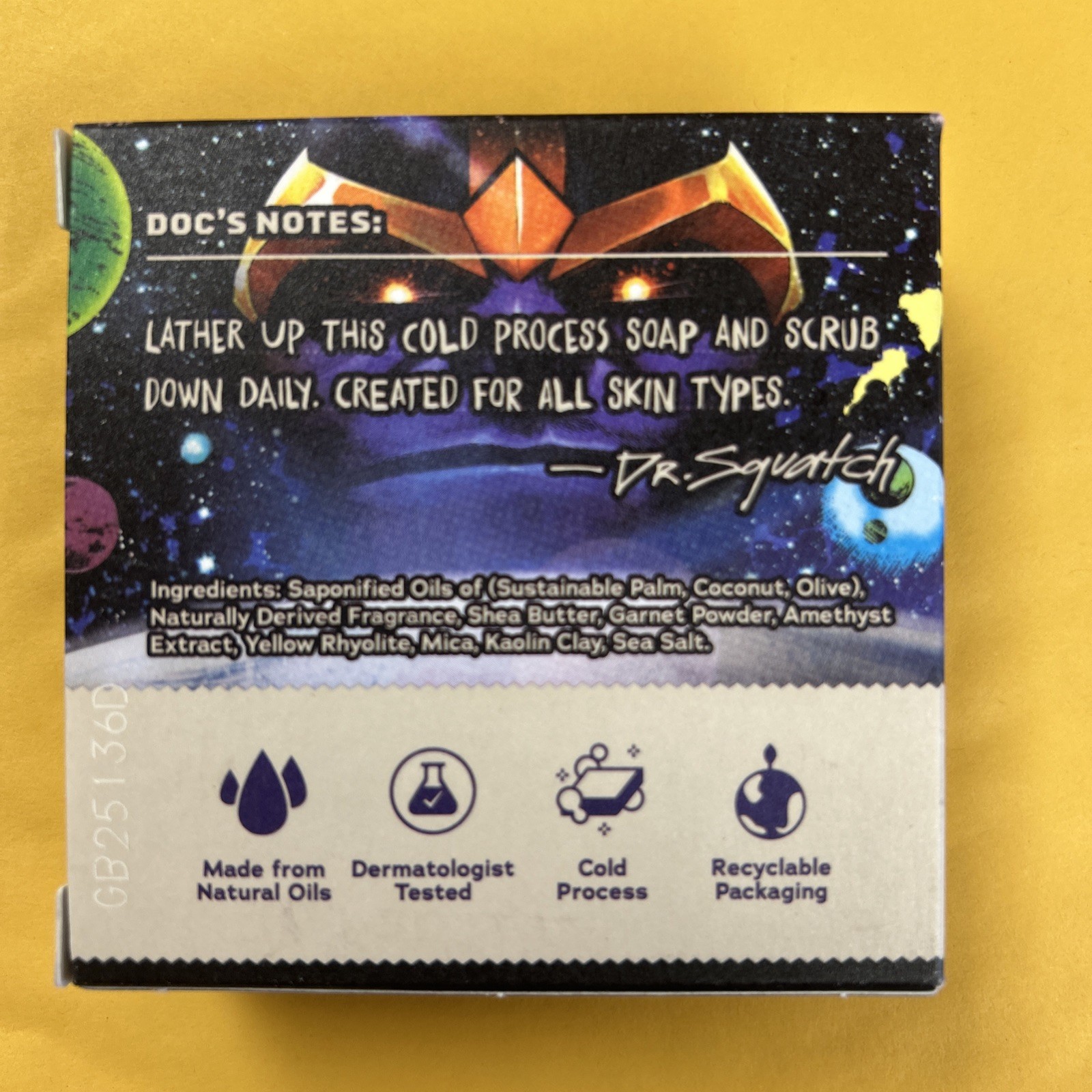 Dr. Squatch Limited Edition INFINITY BRICC Natural Soap Bar MARVEL THANOS