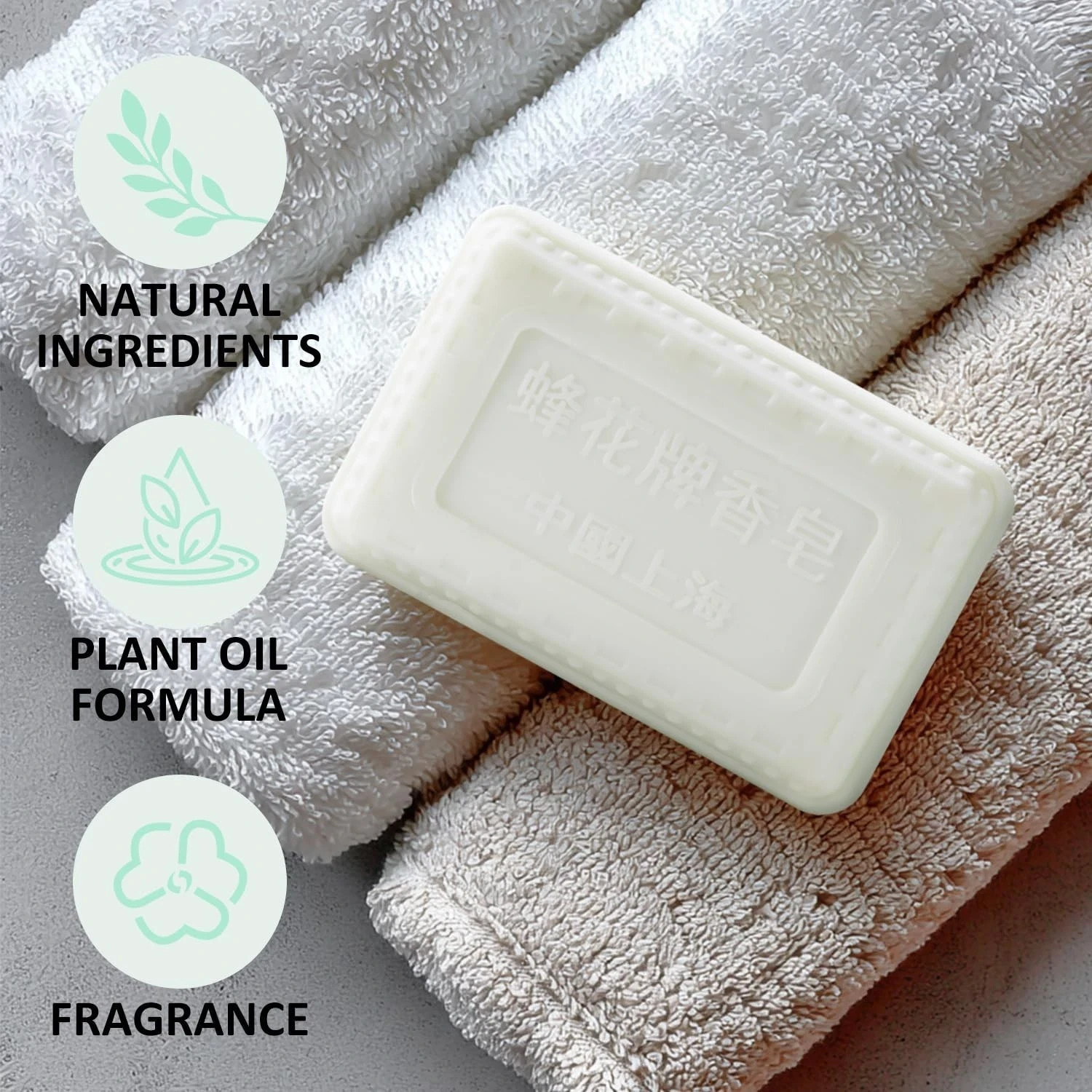 Bee & Flower Soap Jasmine 4.4 oz Each (Pack of 4)