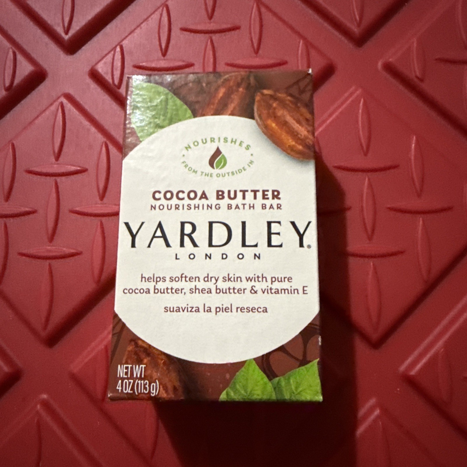 Yardley Cocoa Butter Moisturizing Bath Soap Bar 4 Ounce Nourishing Cleanser