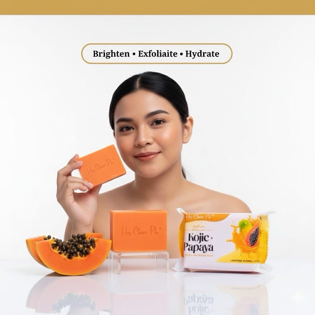 Her Choice PH Premium Kojic + Papaya Soap – 120g ( 1 BAR ONLY)