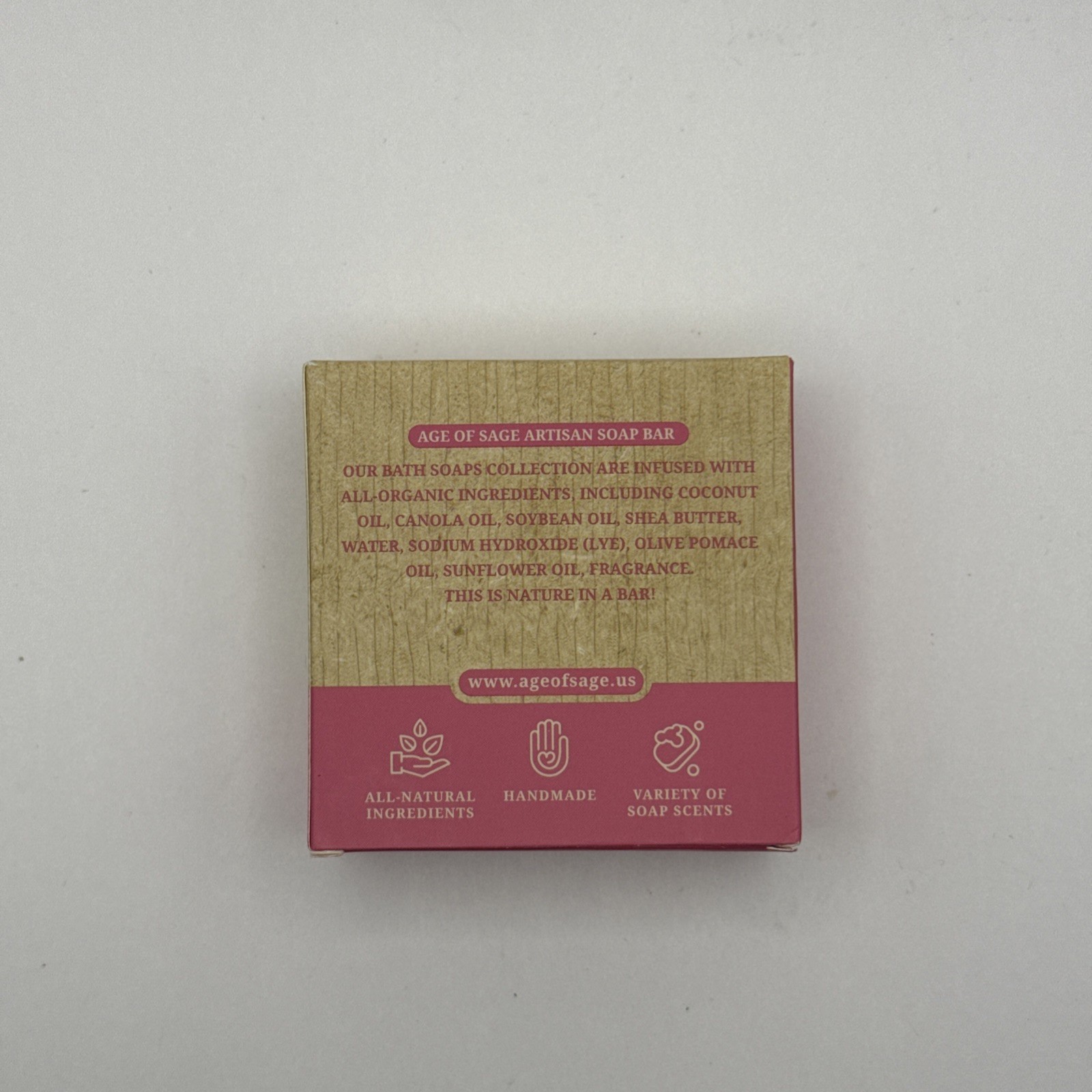 Age Of Sage Wildflowers 100% Organic Cold Pressed Artisan Soap Handmade 5 Oz