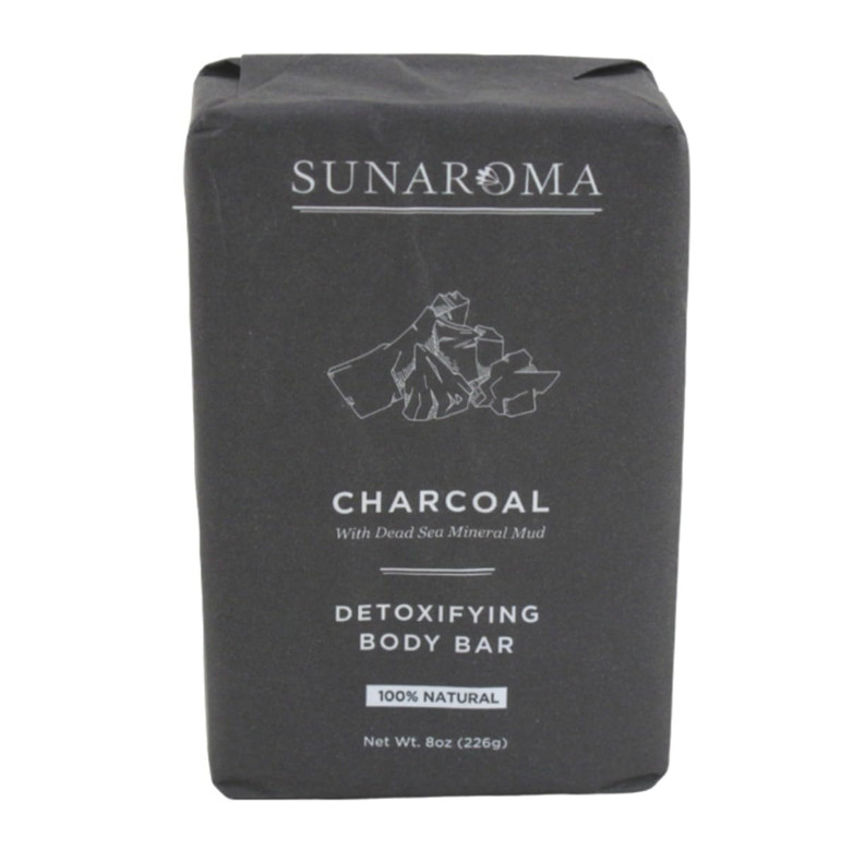 Sunaroma Soap Bar Charcoal Dead Sea Mineral Mud 8oz