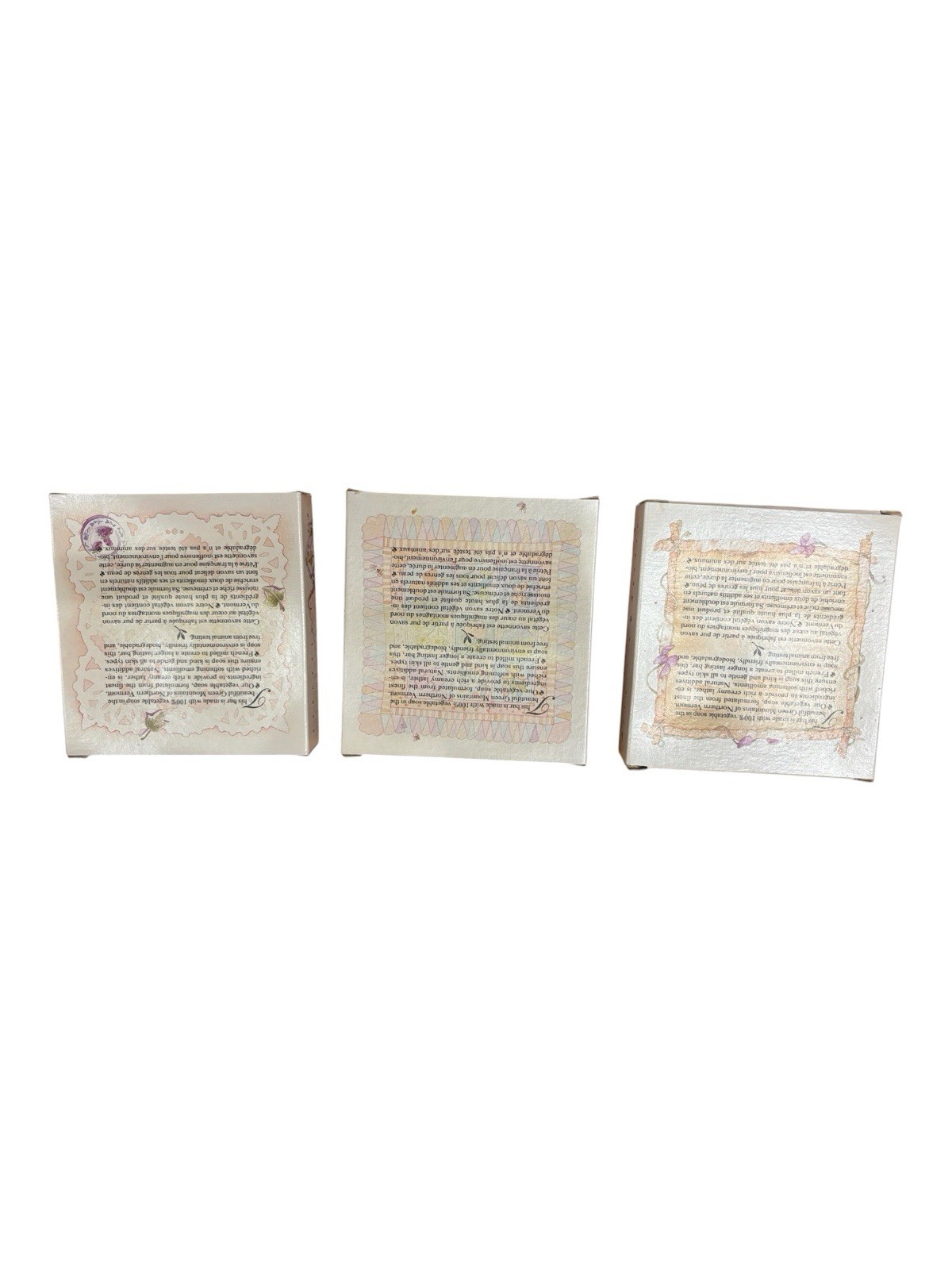 NIB 3 TWINSCENTS BOX SOAPS 4PC EACH HONEY MAPLE BUTTERMILK CREME MOUTAIN MEADOW