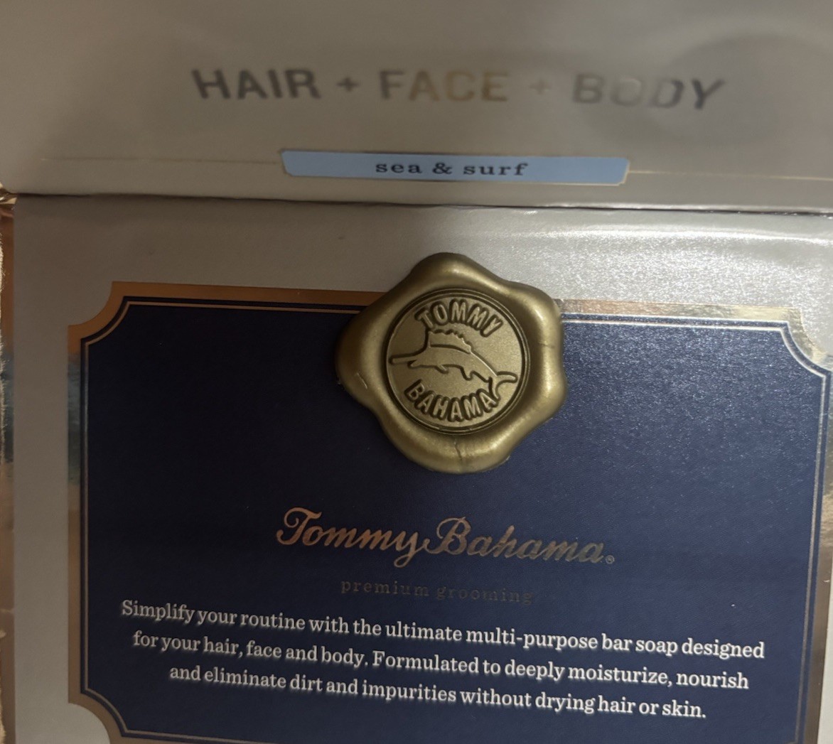 Tommy Bahama Sea Surf Men’s Luxury Jumbo Bar Soap 10 oz for Hair, Face Body