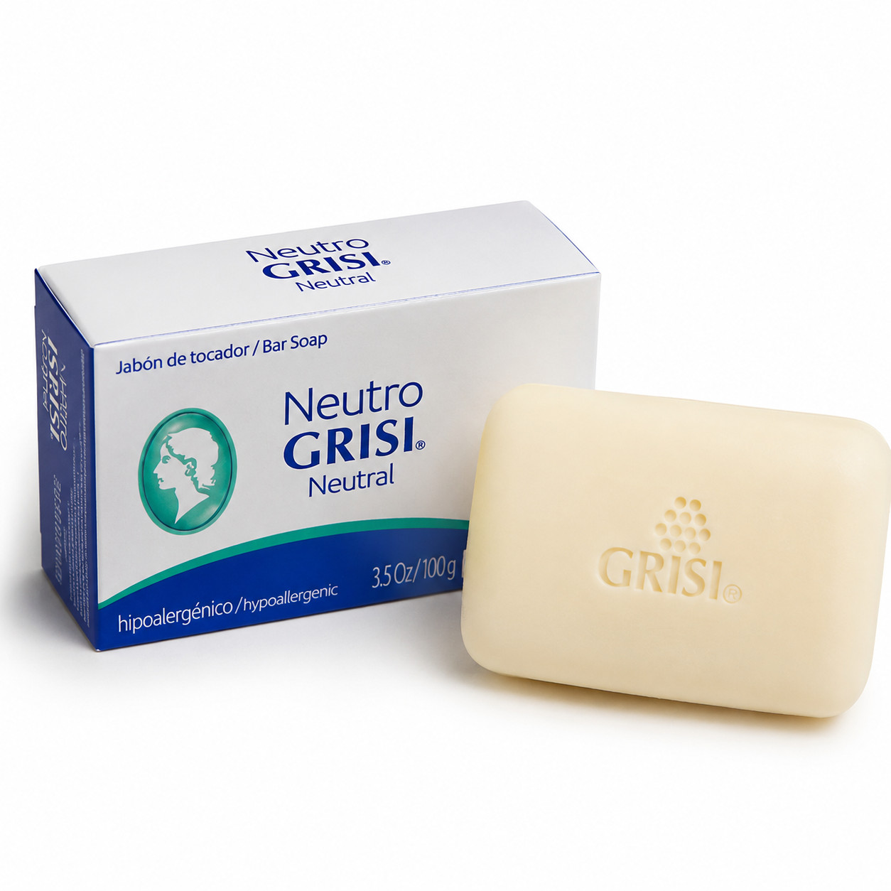 GRISI NEUTRAL NEUTRO SOAP Balancing 3.5 oz Scent Bar Hand Face Jabon 3 Pack