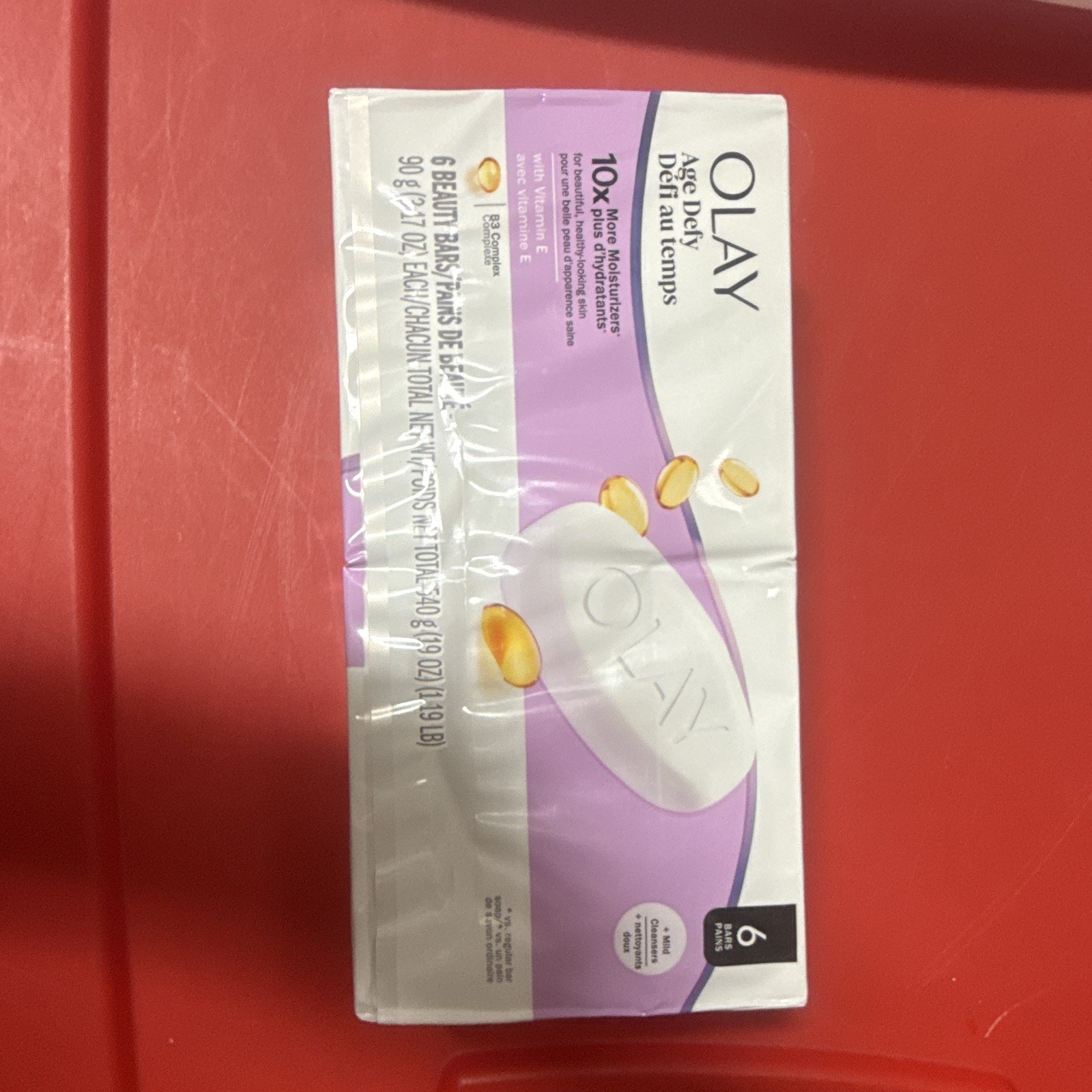 Olay Age Defying Beauty Bar Soap Vitamin E Moisturizing Clean Scent 6×3.17oz