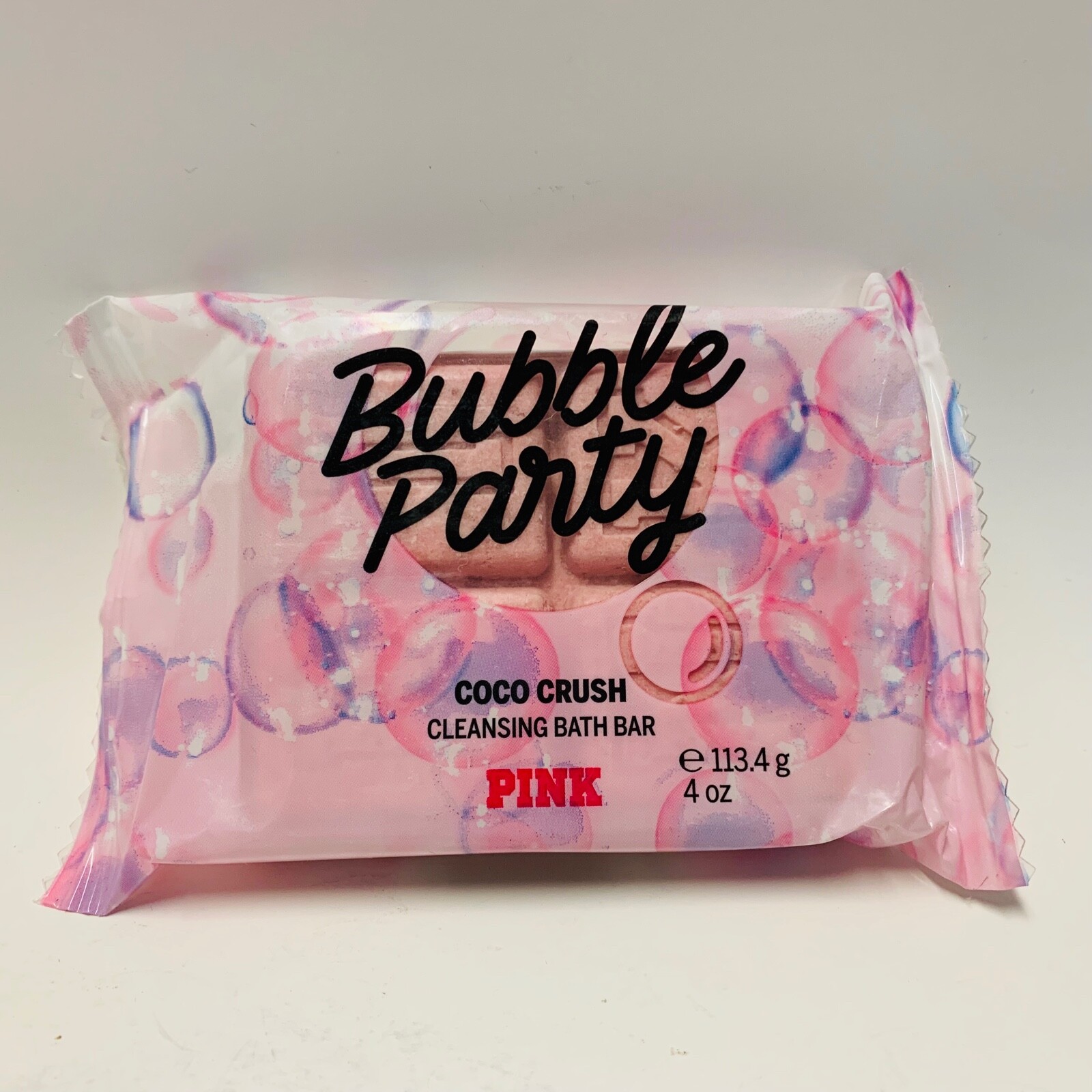 2 Victoria’s Secret Pink Bubble Party Coco Crush Cleansing Bath Bar Soak 4 oz