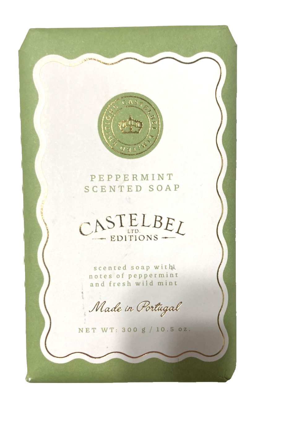 New – Castelbel Peppermint Soap 300g Luxury Portuguese Bath Bar Fresh Mint