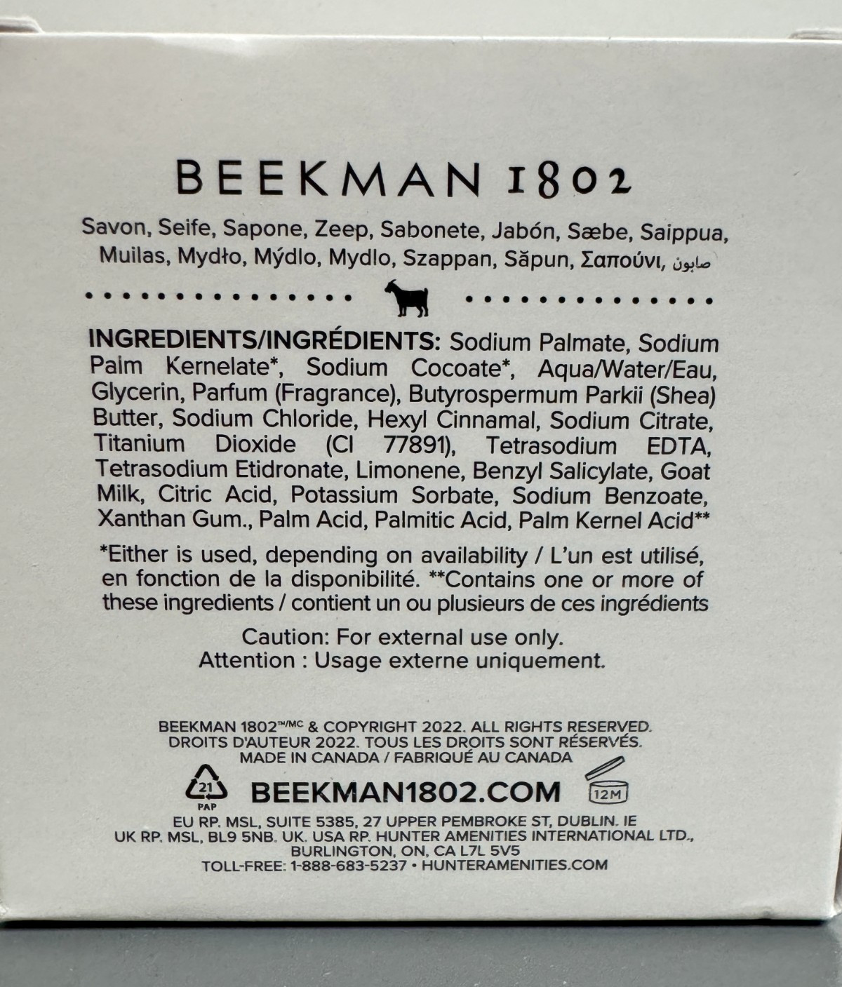 10 PACK Beekman 1802 Fresh Air Goat Milk Soap Lot 1.4oz Face Body Bars
