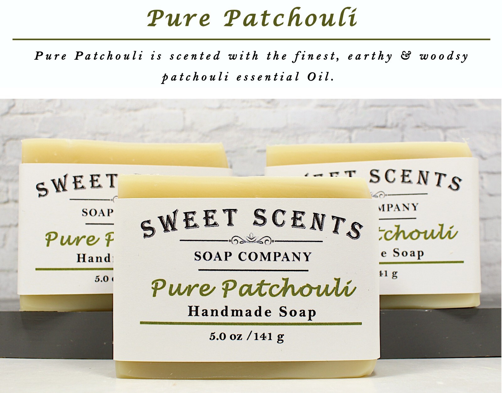 Pure Patchouli Soap – Handmade, Natural, Cold Process, Essential Oil Soap