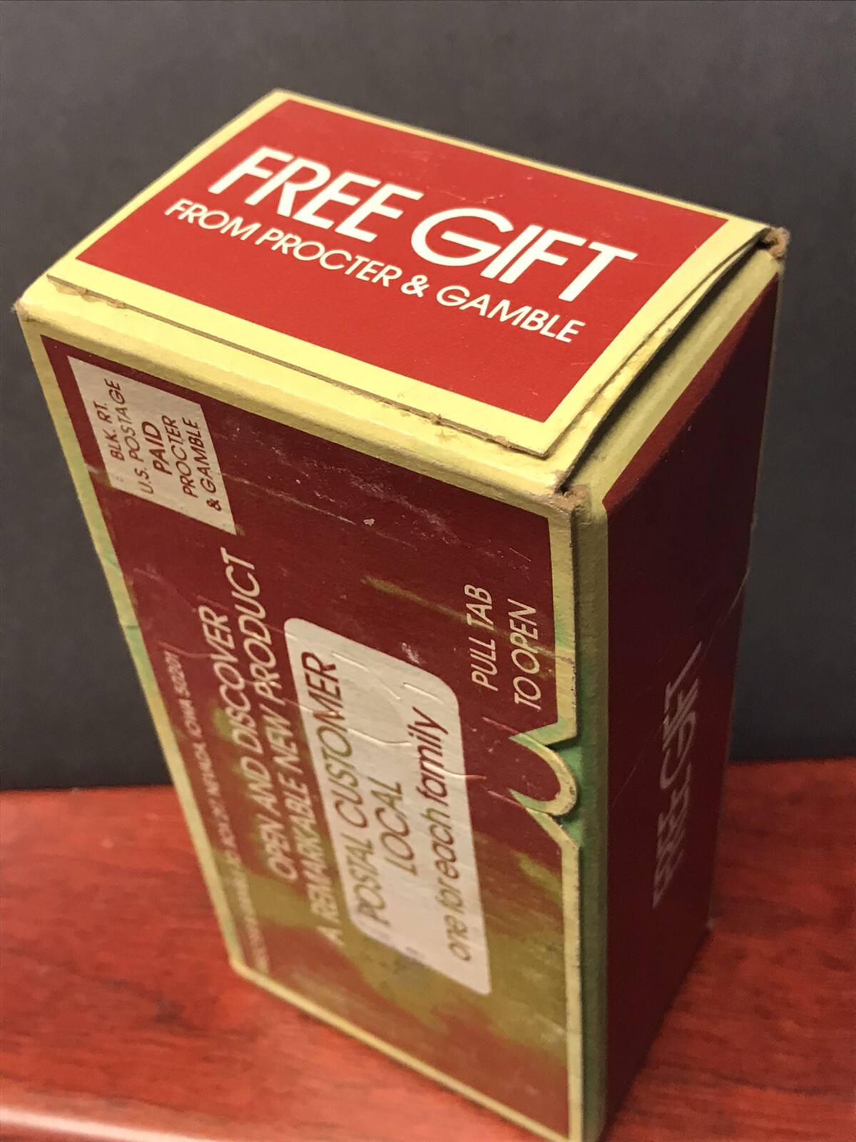 Rare NOS P&G ~FREE GIFT~ Postal customer promotion Bar Soap Monchel (logo)