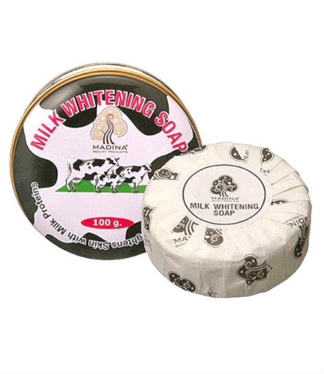 Lot of 3 Madina Moisturizing Milk Soap Canisters w/ Vitamin E 100g