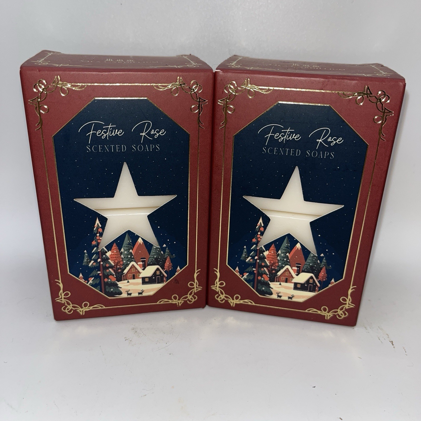 Vila Cardillium Festive Rose Soaps Scented Contains 8 – 3.5 oz Holiday Bars