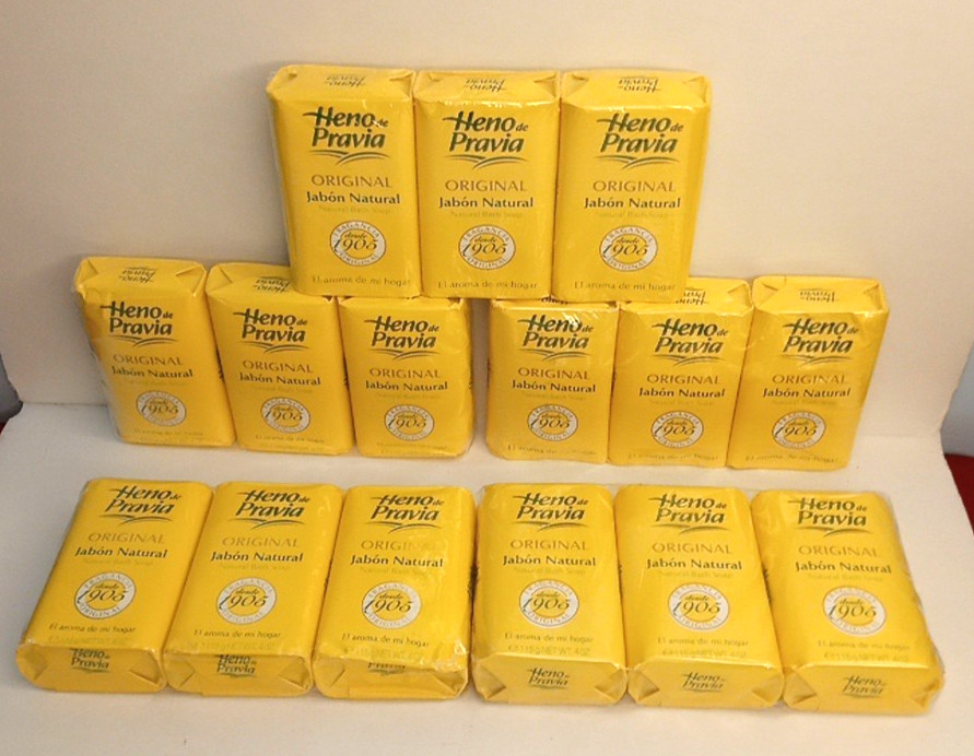 Heno de Pravia Natural Bath Soap 15 bars each 4 oz made in mexico