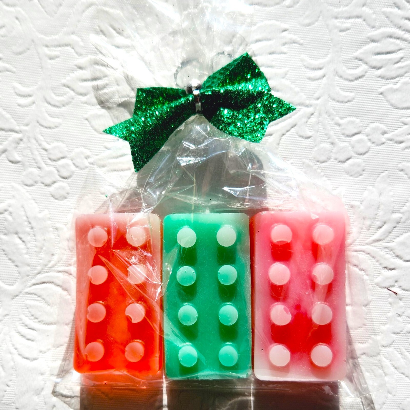 SOAP Bar Building Blocks Brick LEGO set of 3 Multiple Colors Kids Handmade Gift