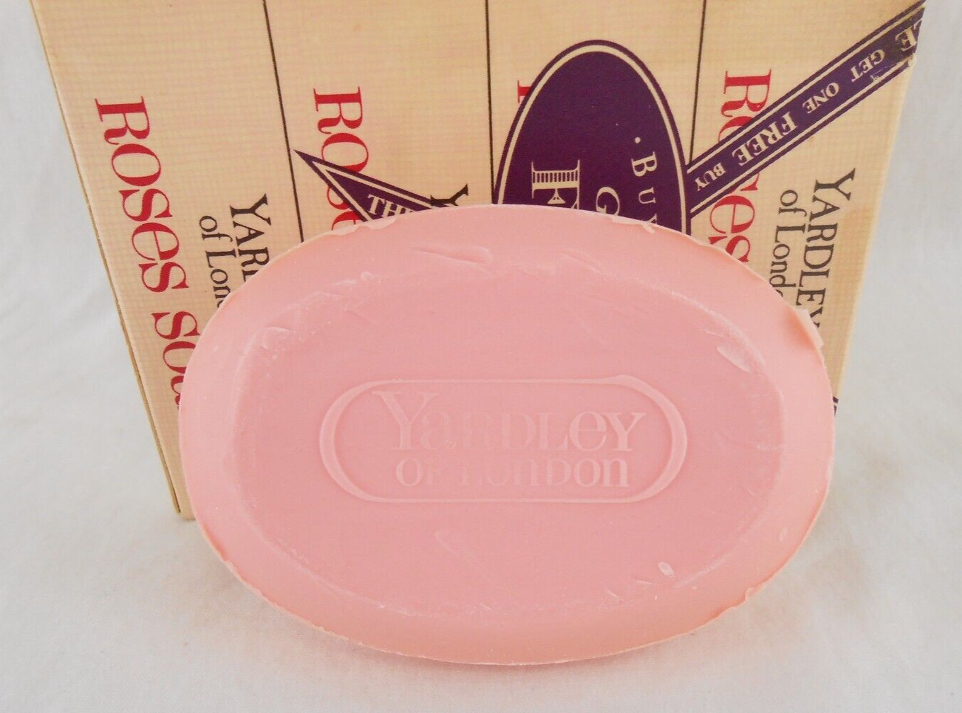 Yardley of London Roses Pink Bath Bar Soap Pack of 3 New Open Box Vintage 1990