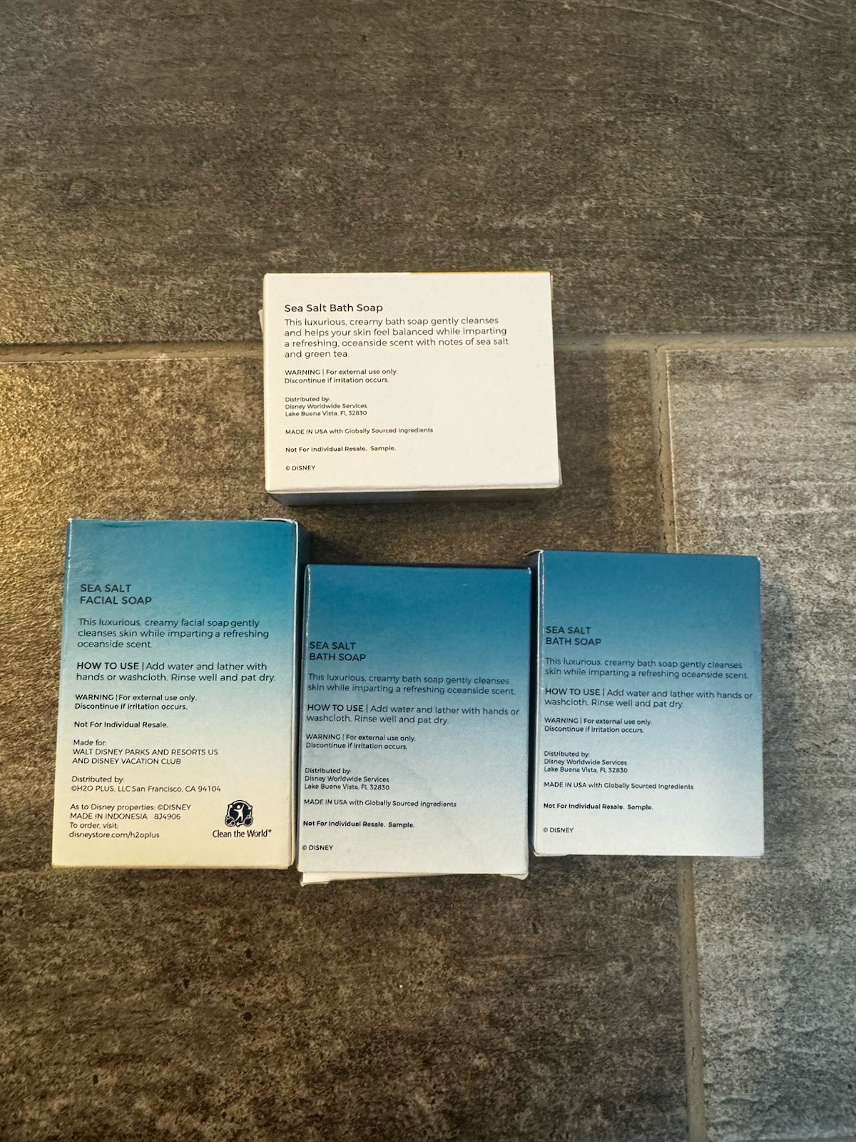 Lot Of 4 Disney Resort/cruise Line Sea Same Facial Soap And Bath Soap, New