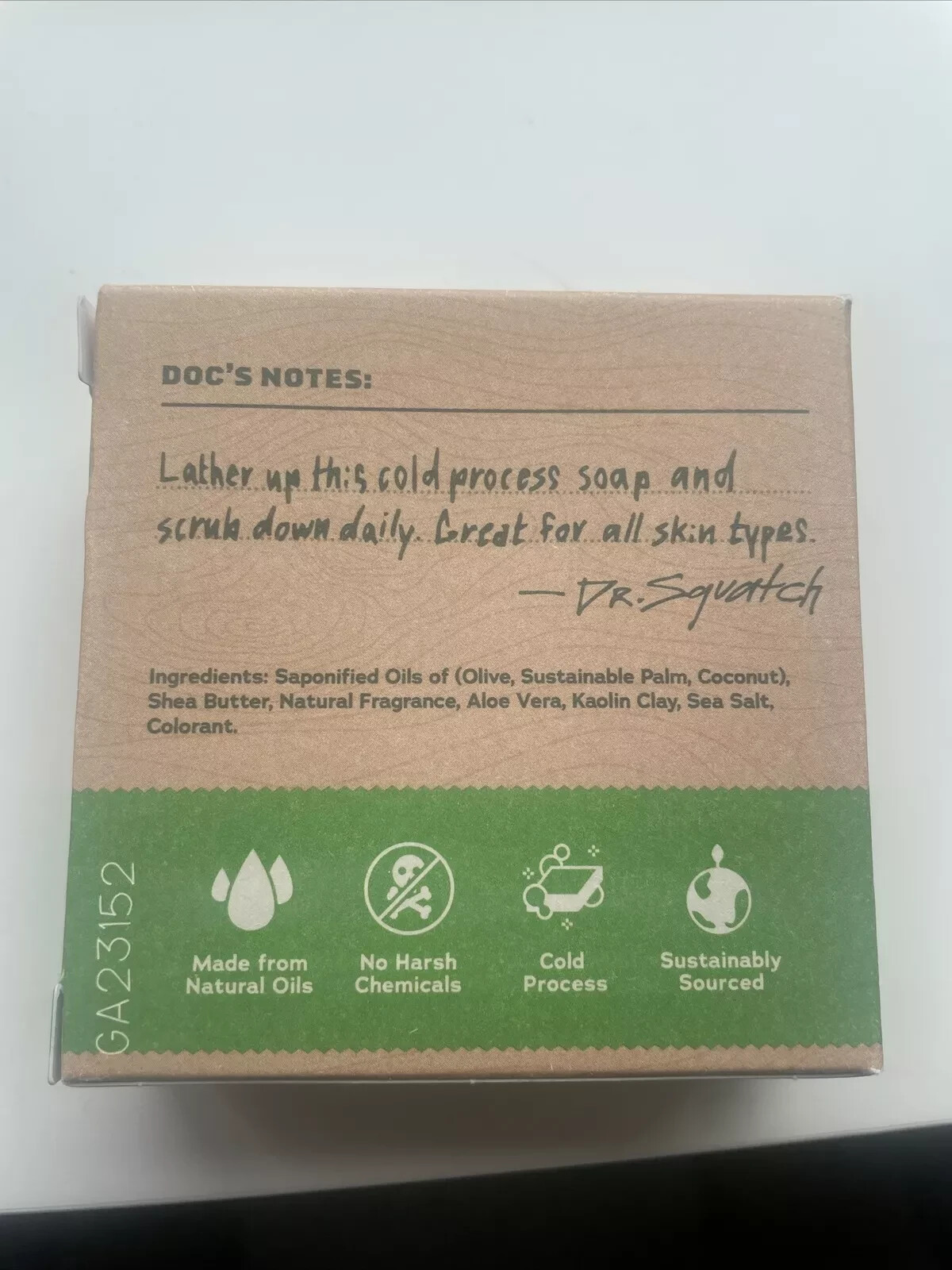 Dr. Squatch 5 oz. All Natural Bar Soap Zero Grit, *cool fresh aloe*