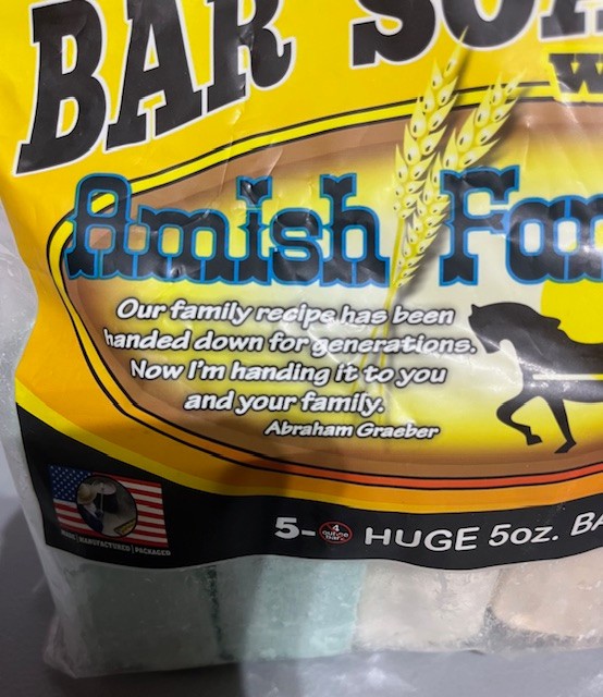 Amish Farm Bar Soap (Pack of 5) Various colors Huge 5 oz. Bars