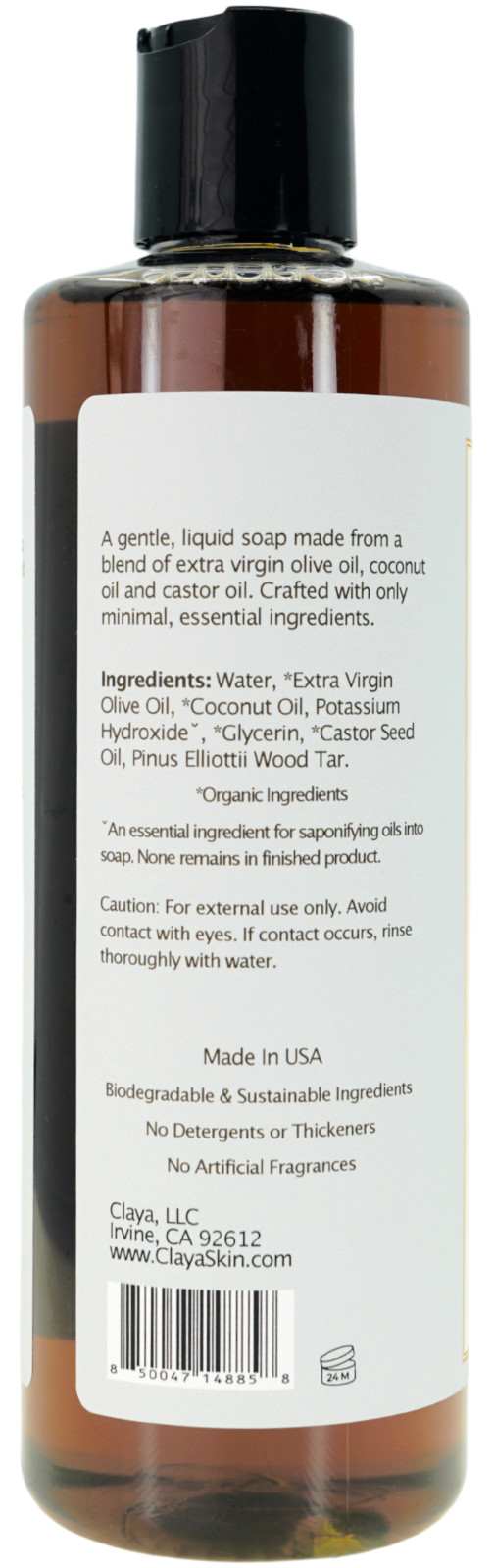Pine Tar Liquid Castile Soap (Disc Cap) – Organic ingredients