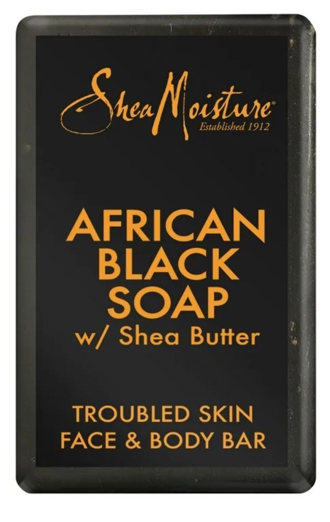 Shea Moisture African Black Soap Bar with Shea Butter 8 oz. NEW/SEALED