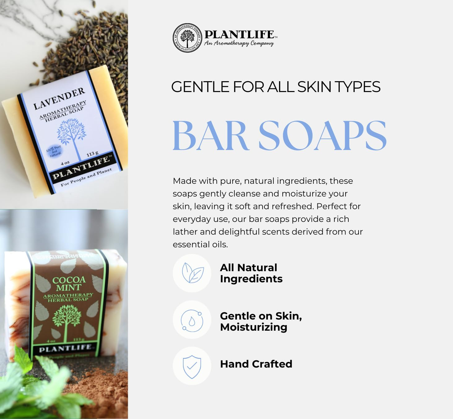 Frankincense and Myrrh Herbal Soap 4 Ounce Natural Plant Based Cleanser