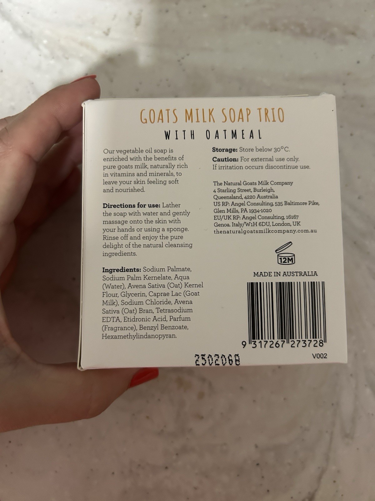 The Natural Goats Milk Company Soap 3 Bars With Oatmeal New