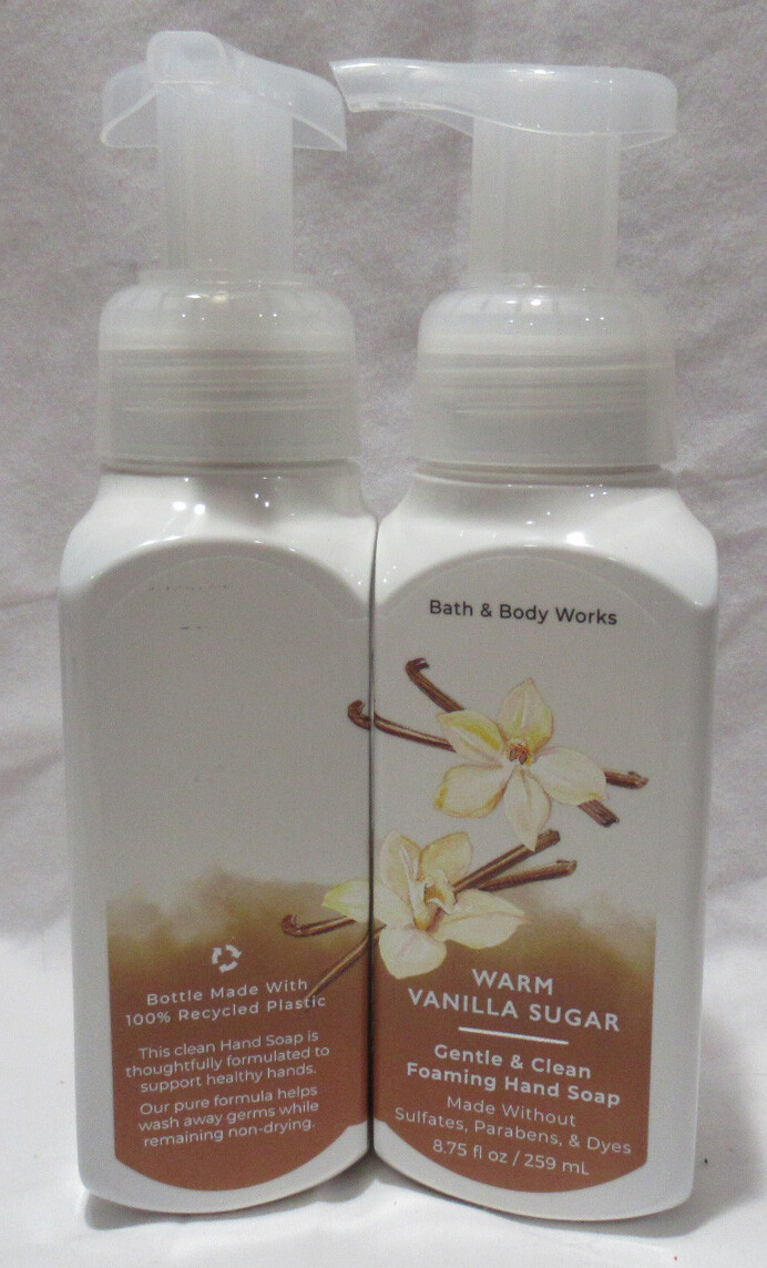 Bath & Body Works Foaming Hand Soap Lot of 2 GENTLE & CLEAN WARM VANILLA SUGAR