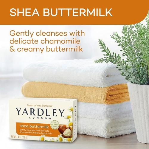 7 Pack Yardley London Soap Bars Sensitive Skin Shea Buttermilk 4 Oz Each