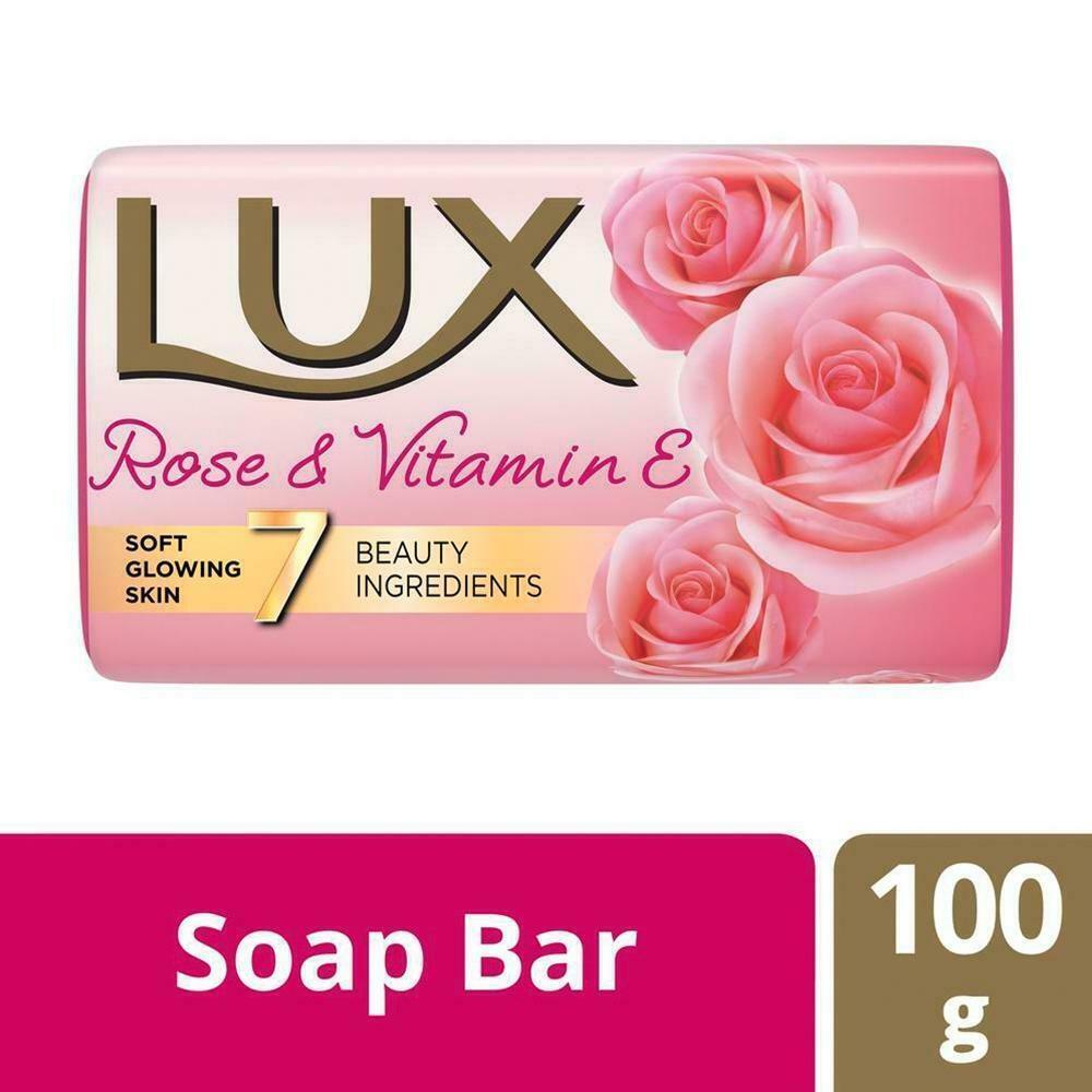 Lux Bathing Soap – Rose & Vitamin E Soft Glowing Skin Soap Bar 100 g – Free Ship