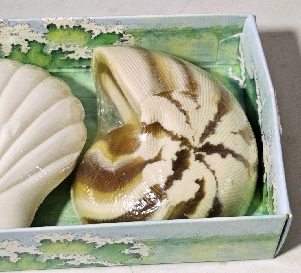 Vintage Caswell Massey Soap Gifts From Sea Seashell w/ Box Almond Scent Mermaid