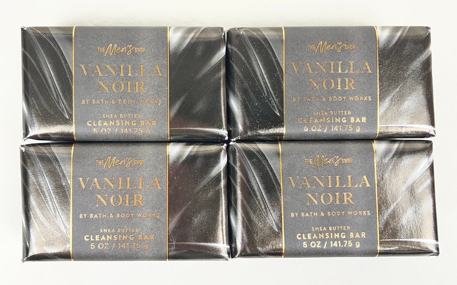 Lot of 4 Bath & Body Works Vanilla Noir Shea Butter Cleansing Soap Bars