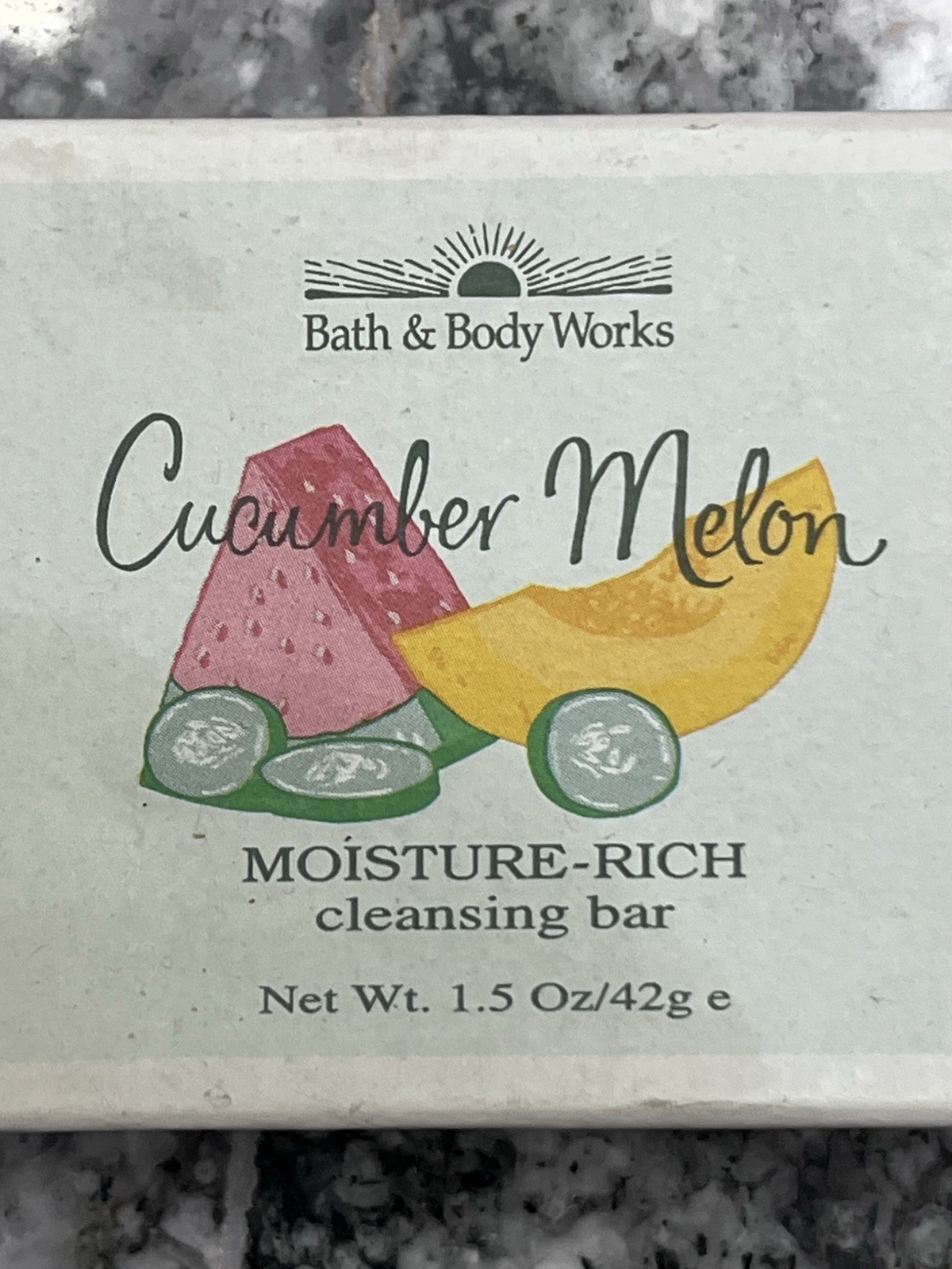 BATH & BODY WORKS LOT OF 2 CUCUMBER MELON Moisture Rich CLEANSING BARS NEW