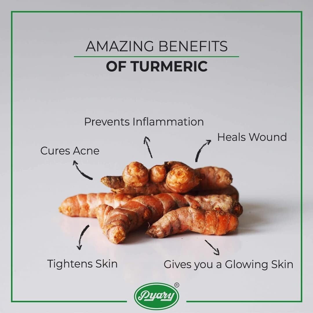 12 pcs Pyary ayurvedic turmeric soap 75 gm natural vegetable source صابون الكركم
