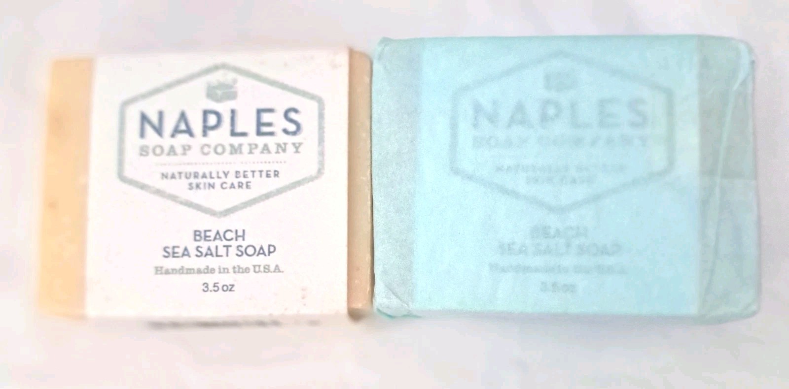 2 Naples Soap Company Beach Sea Salt Soap 3.5oz Each, NEW !