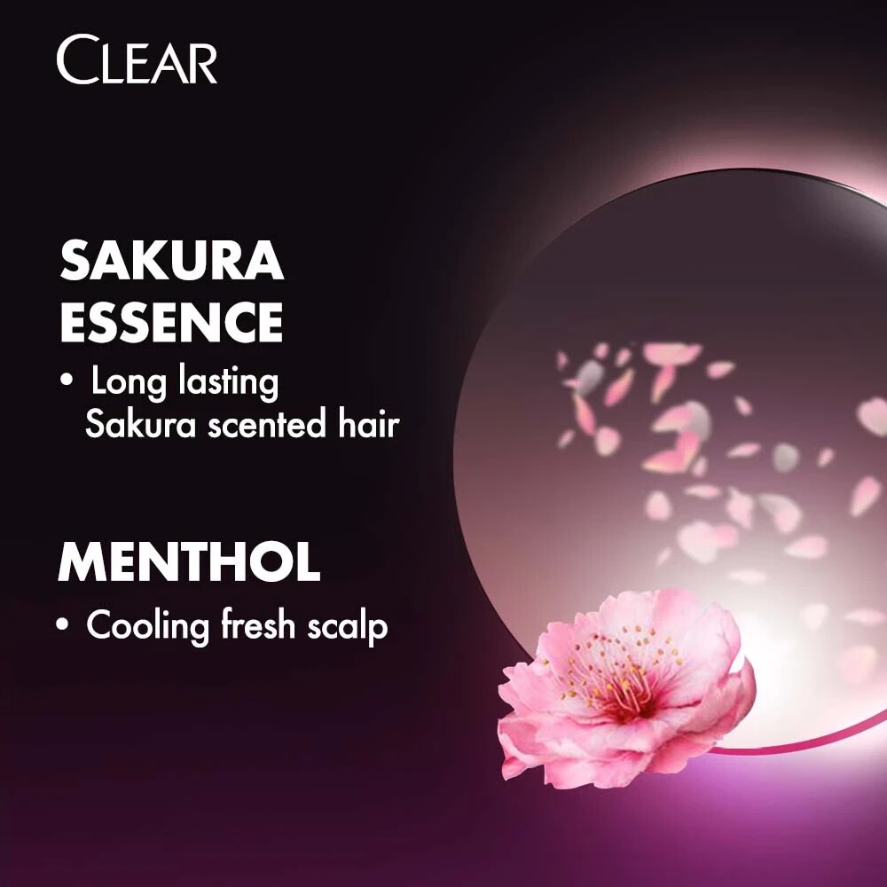 Clear Sakura Fresh Anti-Dandruff Scalp Care Cooling Fresh Shampoo 370ml 3x