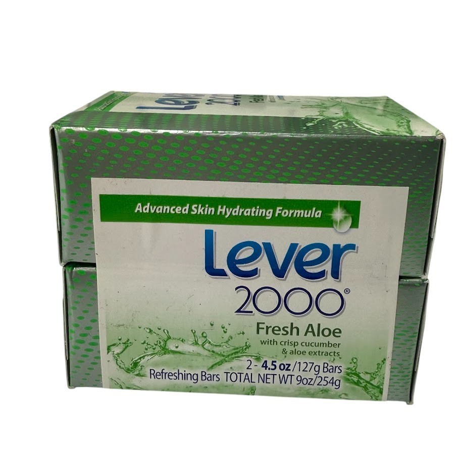 Lever 2000 Original Fresh Aloe Crisp Cucumber Aloe Glycerin Bar Soap 24 BARS USA
