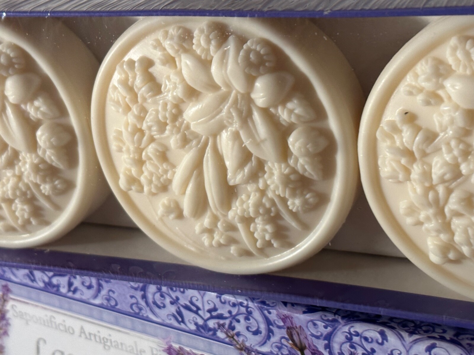 SAPONIFICIO ARTIGIANALE FIORENTINO *LAVENDER * 3 x 4.40oz Handmade Soap